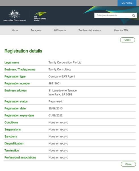 Tashly Consulting | Registered BAS Agent (Adelaide)